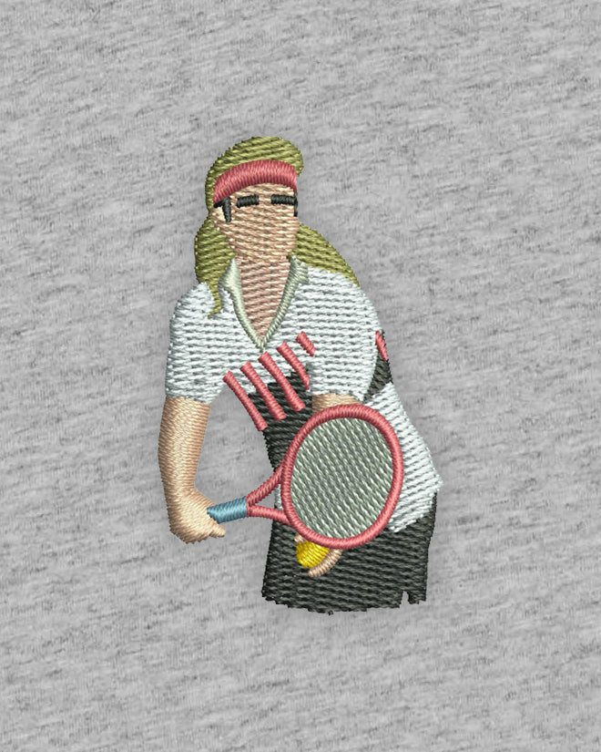 T-shirt tennis brodé '90s STYLE Egalité – vue 6