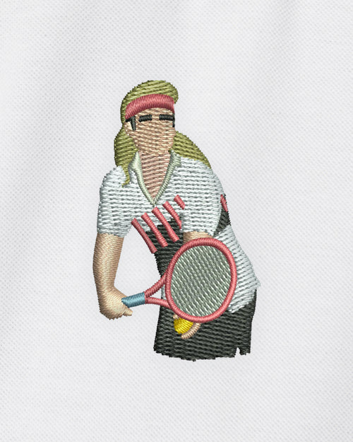 Polo tennis brodé '90s STYLE Egalité – vue 2