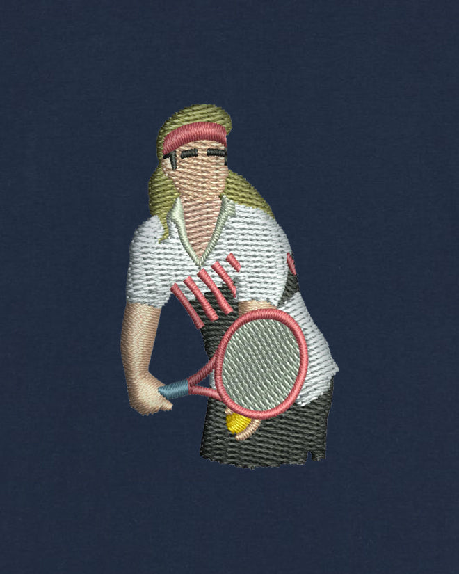 T-shirt tennis brodé '90s STYLE Egalité – vue 8