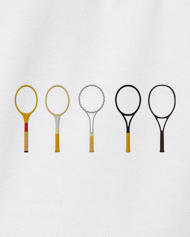 Polo tennis brodé LES RAQUETTES Egalité – vue 2