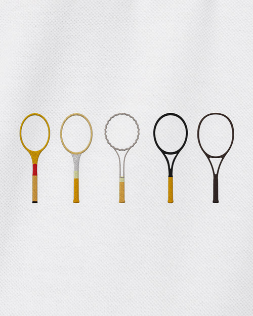 Polo tennis brodé LES RAQUETTES Egalité – vue 2