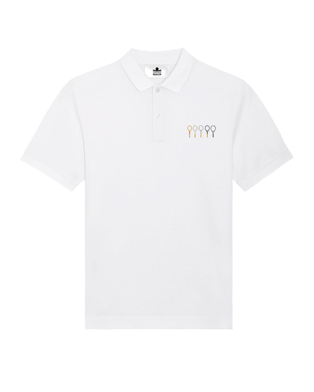 Polo tennis brodé LES RAQUETTES Egalité