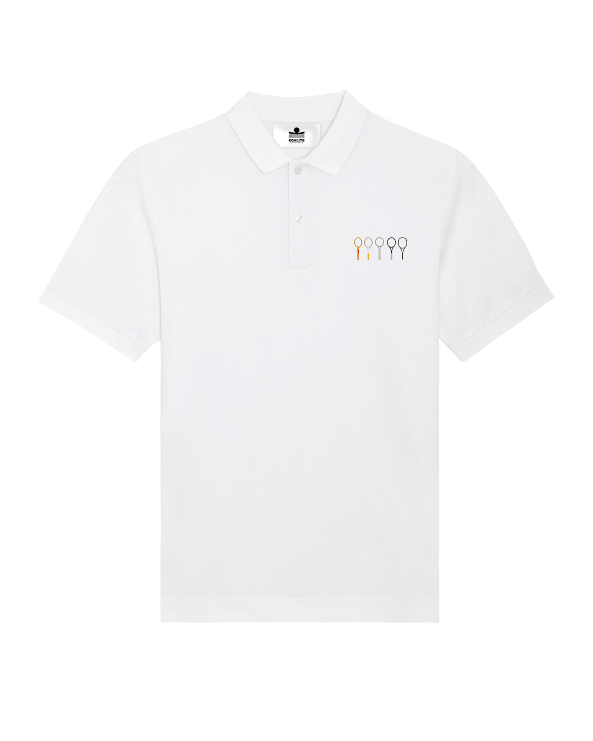 Polo tennis brodé LES RAQUETTES Egalité