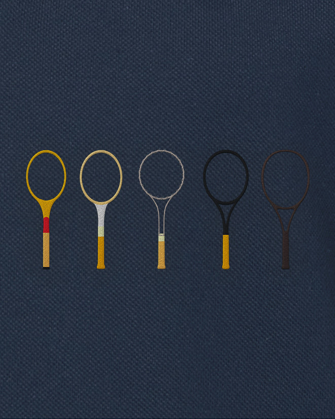 Polo tennis brodé LES RAQUETTES Egalité – vue 4