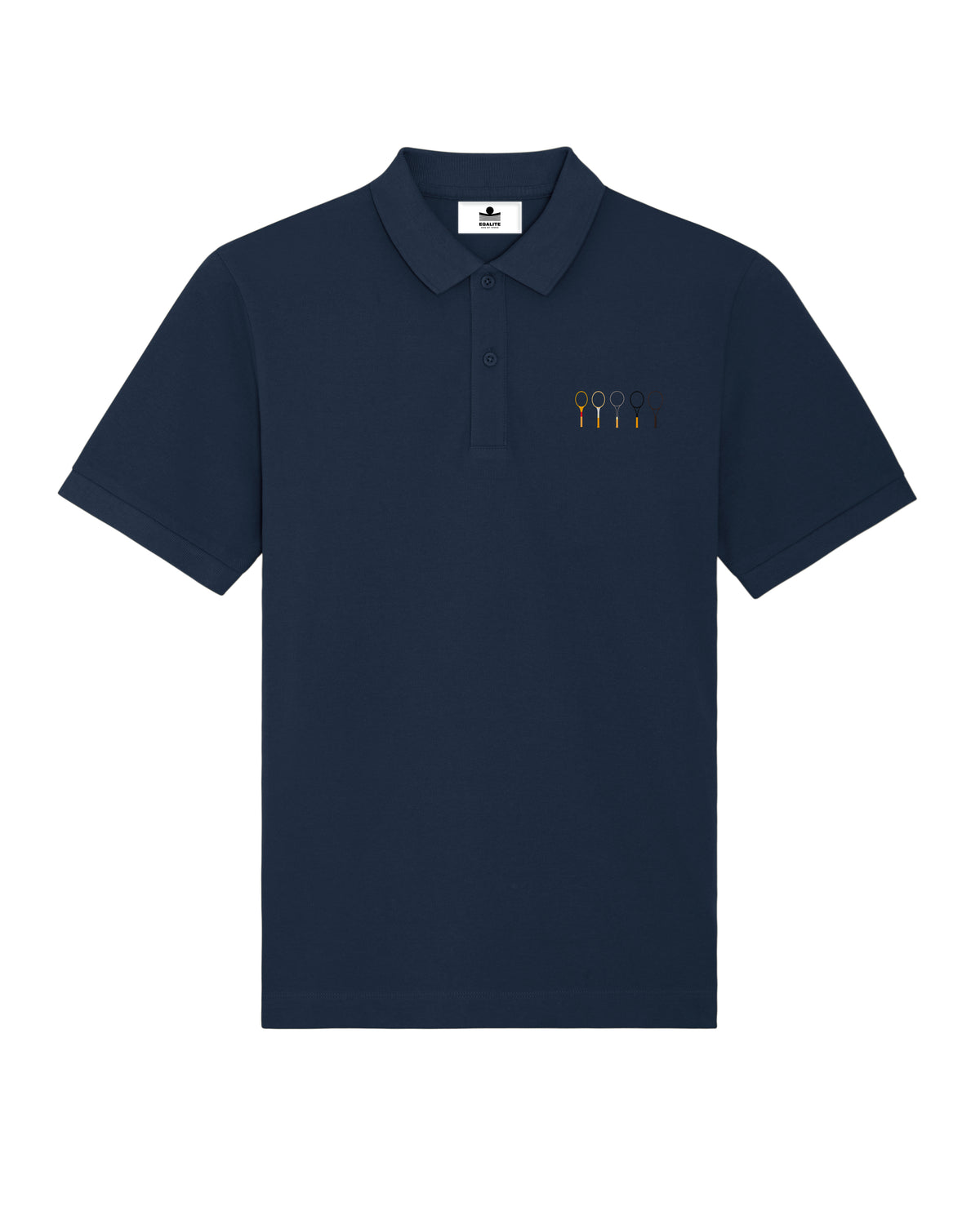 Polo tennis brodé LES RAQUETTES Egalité – vue 3