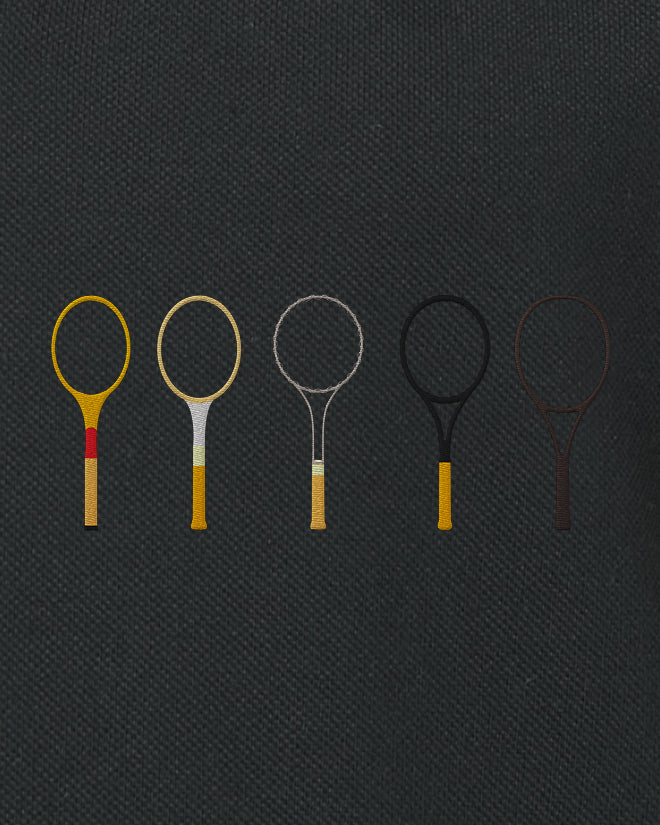 Polo tennis brodé LES RAQUETTES Egalité – vue 6
