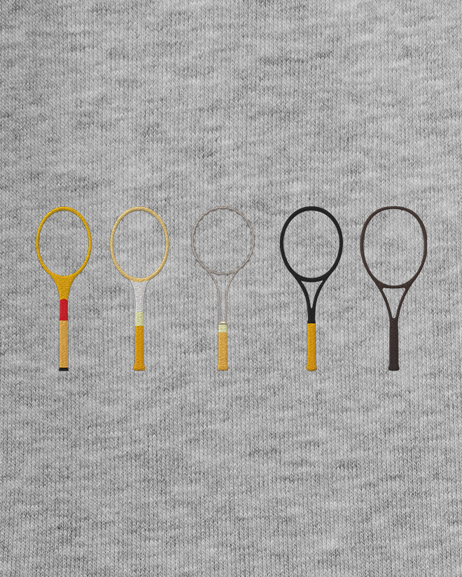 Sweat tennis brodé LES RAQUETTES Egalité – vue 2