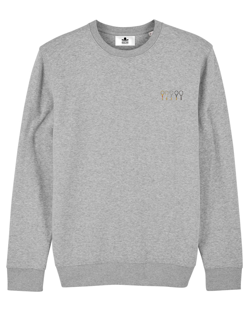 Sweat tennis brodé LES RAQUETTES Egalité