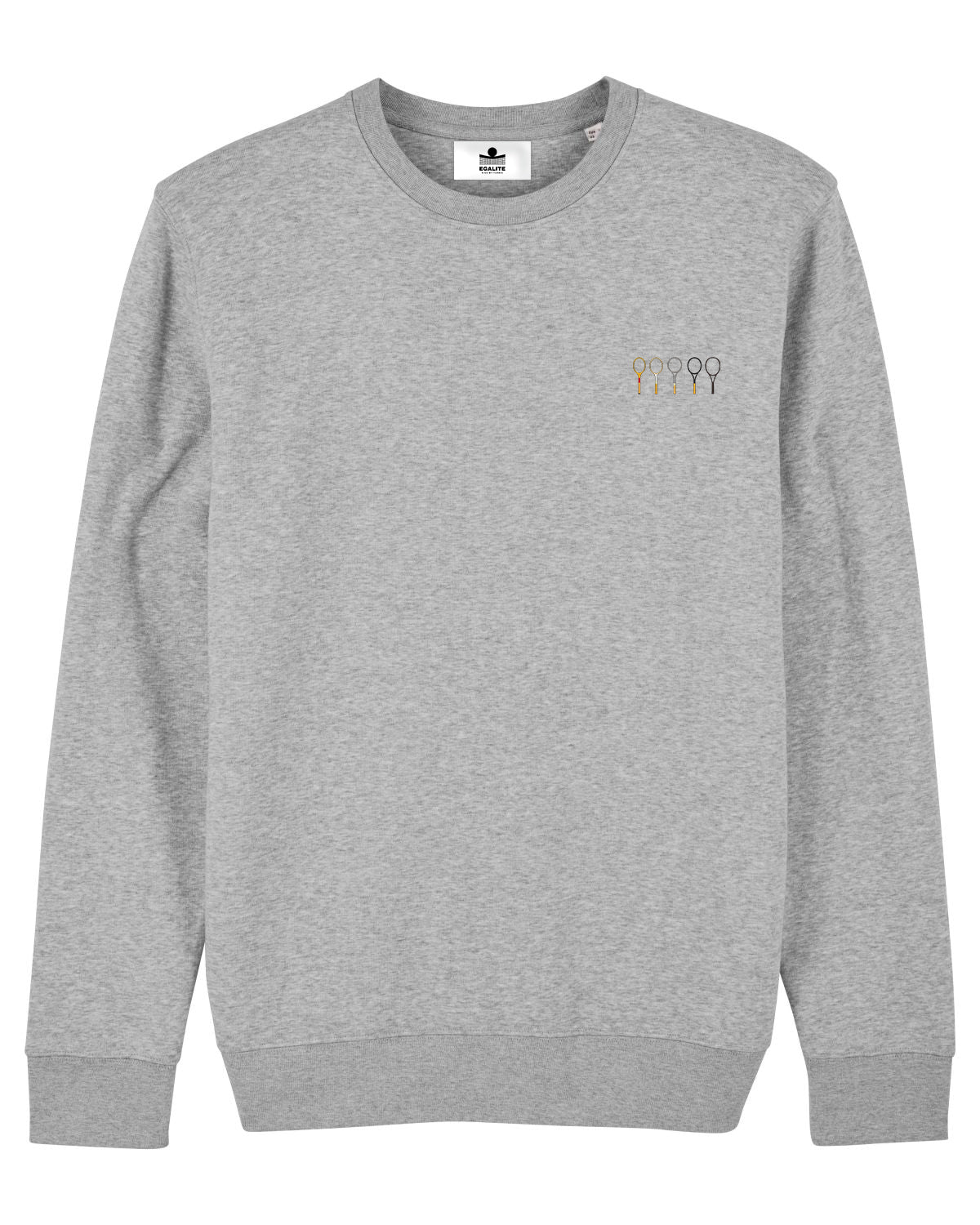 Sweat tennis brodé LES RAQUETTES Egalité