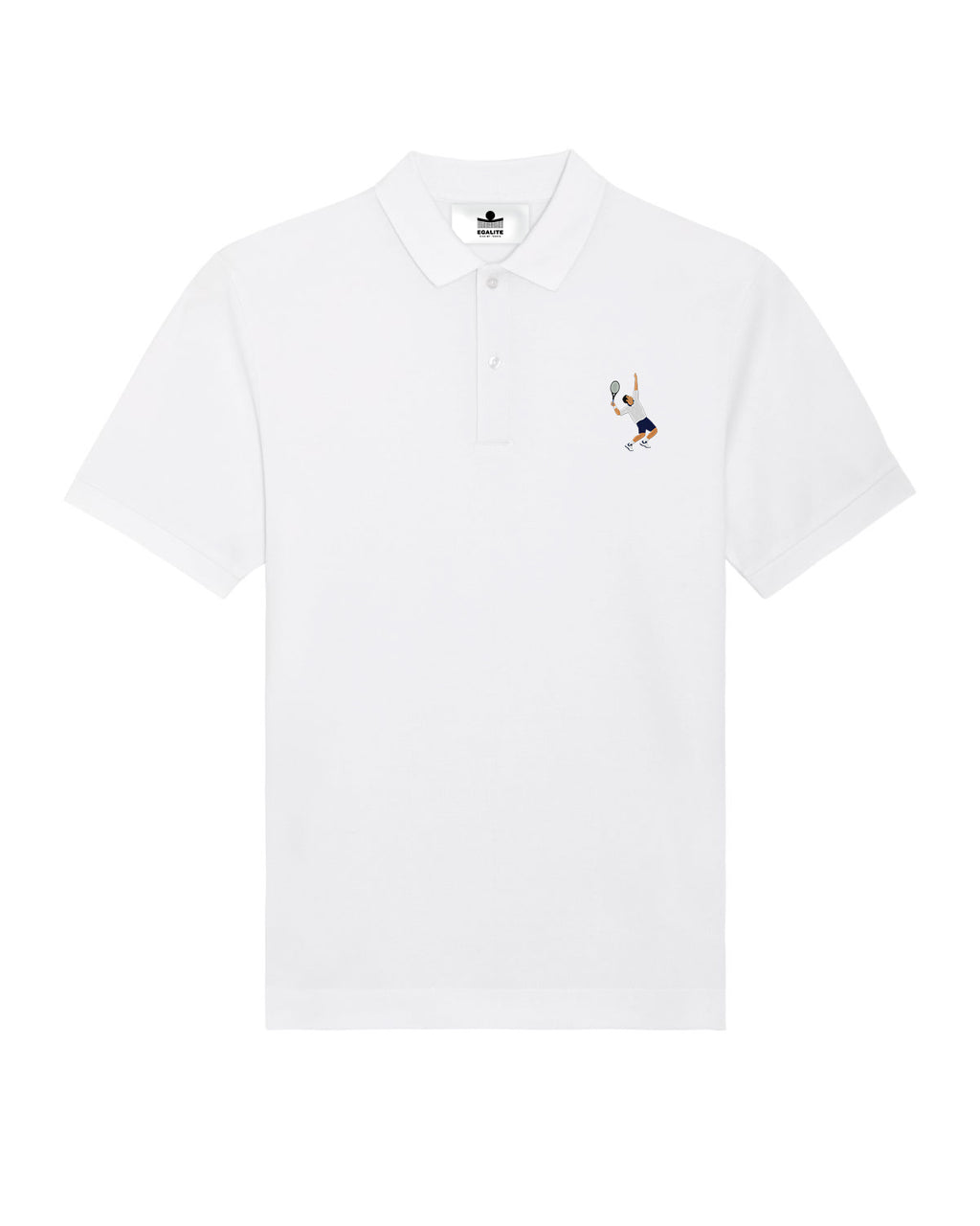 Polo tennis brodé SERVICE-VOLÉE Egalité