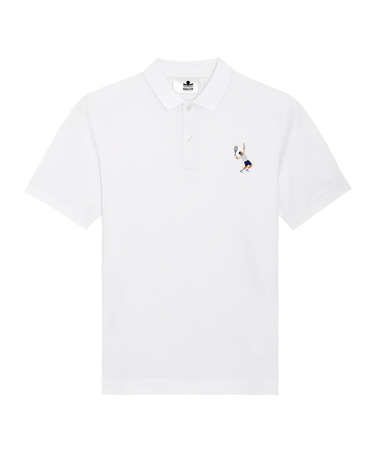 Polo tennis brodé SERVICE-VOLÉE Egalité