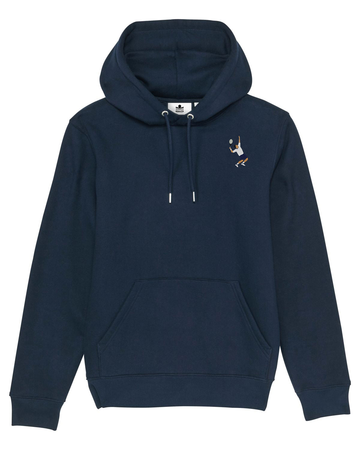 Sweat à capuche tennis brodé SERVICE-VOLÉE Egalité – vue 3