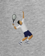 Sweat tennis brodé SERVICE-VOLÉE Egalité – vue 2