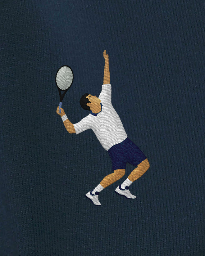 Sweat tennis brodé SERVICE-VOLÉE Egalité – vue 4