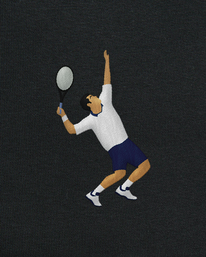 Sweat à capuche tennis brodé SERVICE-VOLÉE Egalité – vue 6