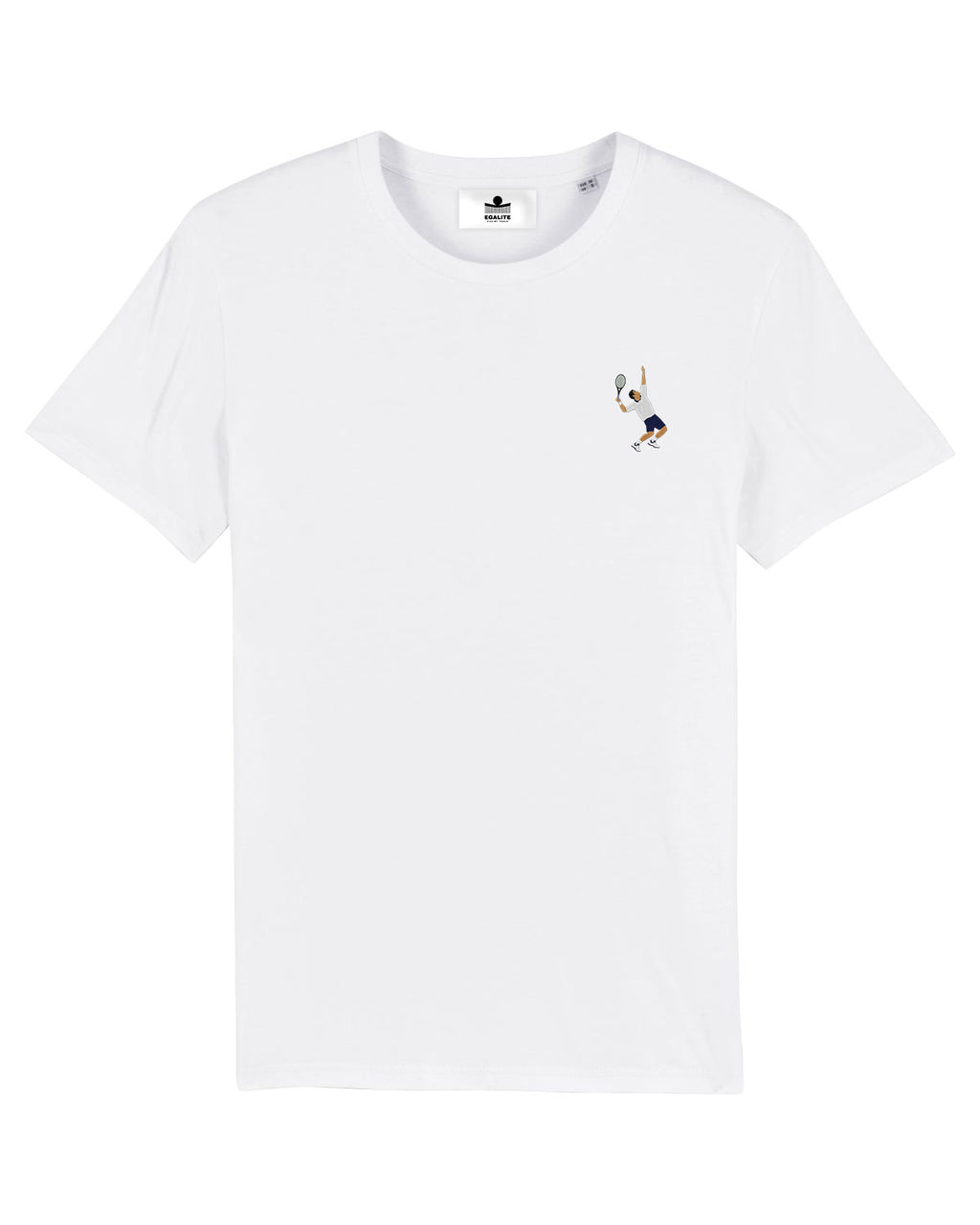 T-shirt tennis brodé SERVICE-VOLÉE Egalité