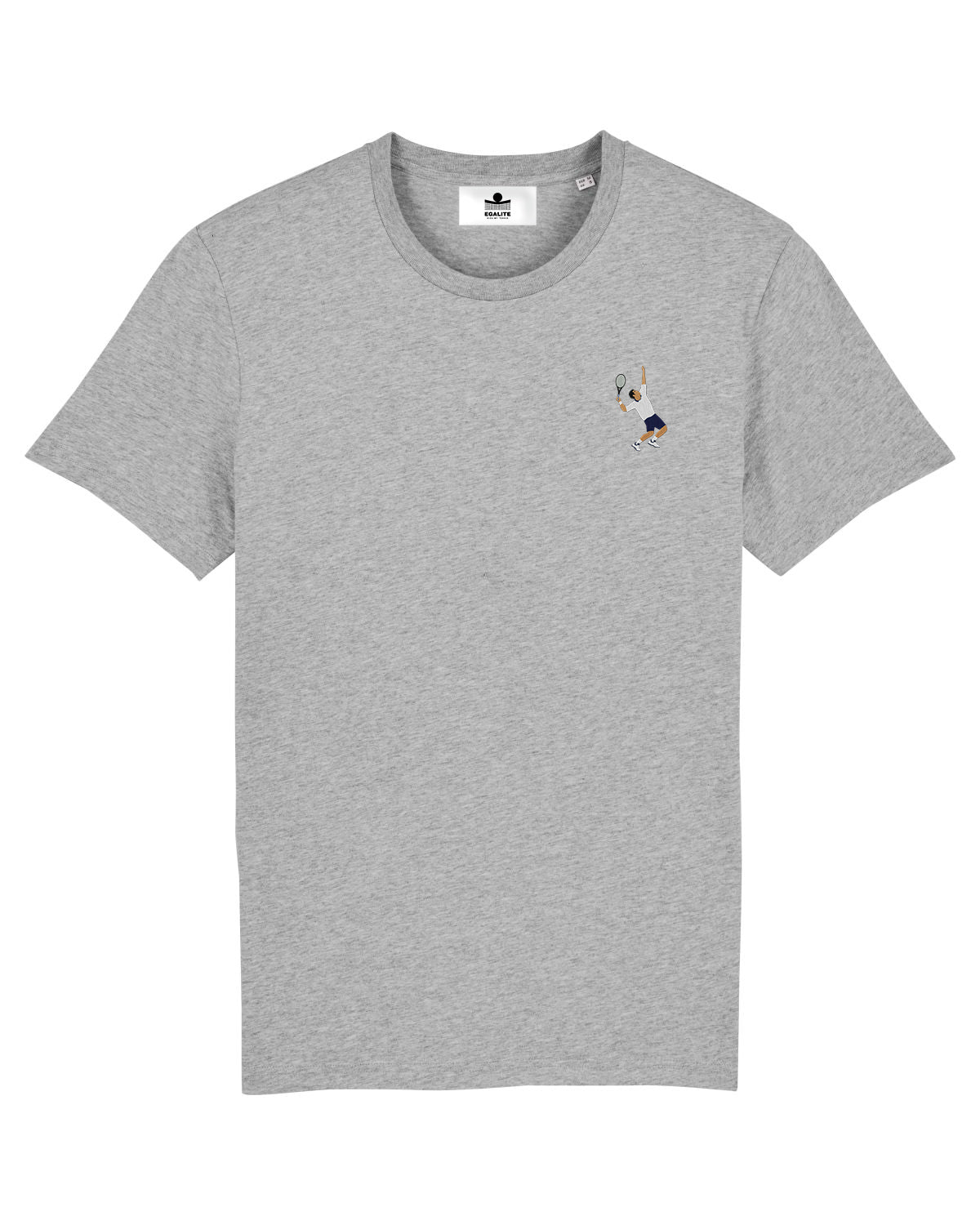 T-shirt tennis brodé SERVICE-VOLÉE Egalité – vue 3
