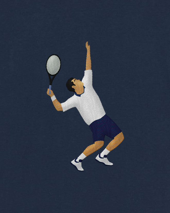 T-shirt tennis brodé SERVICE-VOLÉE Egalité – vue 6